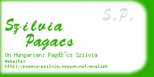 szilvia pagacs business card